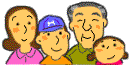 4人家族のイラスト