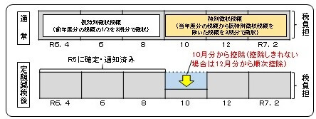 公的年金特徴の定額減税の説明